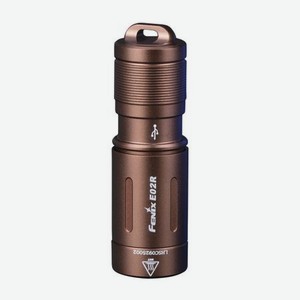 Фонарь-брелок светодиодный Fenix E02R, коричневый, 200 лм, встроенный аккумулятор