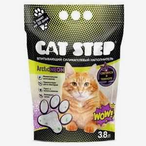 Наполнитель для кошек Cat Step Arctic Neon впитывающий силикагелевый 3.8л