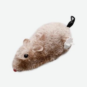Мышь заводная Пижон меховая 12 см серая
