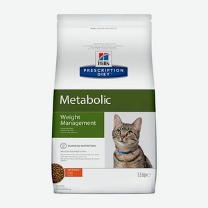 Корм для кошек HILLS 1,5кг Prescription Diet Metabolic Weight Management для оптимального веса с курицей сухой