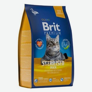 Корм для кошек Brit 800г Premium Cat Duck and Chicken для стерилизованных с уткой и курицей сухой