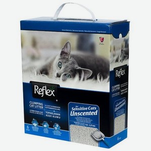 Наполнитель для кошачьего туалета Reflex комкующийся бентонитовый гипоаллергенный без запаха 6л