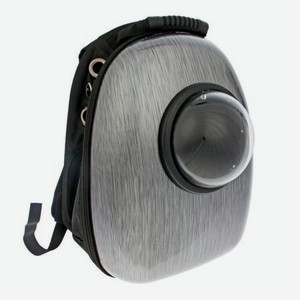 Рюкзак для переноски животных Пижон с окном для обзора 32х25х42 см серебристо-чёрный
