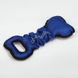 Игрушка для собак Пижон мягкая «Фитнес-кость» растягивающаяся синяя