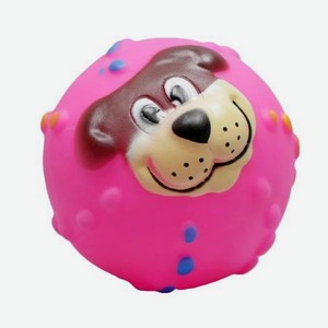 Игрушка для собак Пижон пищащая «Мяч Джим» розовая