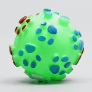 Игрушка для собак Пижон «Мяч Лапка» зелёная