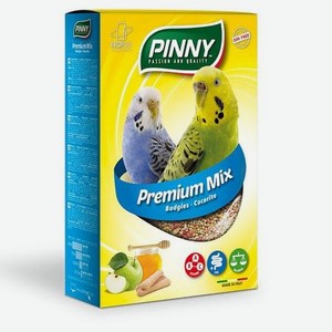 Корм для волнистых попугаев PINNY 0.8кг Premium Mix Budgies с фруктами-бисквитом-витаминами