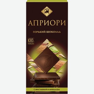 Шоколад горький ЧТМ fantasy brands с фисташкой и миндалем, Россия, 100 г