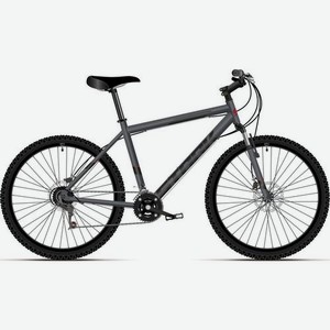 Велосипед STARK Respect 26.1 D Microshift (2021), горный (взрослый), рама 20 , колеса 26 , серый/черный, 15.9кг [hq-0005589]