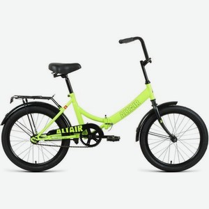 Велосипед ALTAIR City 20 (2022), городской (детский), складной, рама 14 , колеса 20 , ярко-зеленый/черный, 12.4кг [rbk22al20004]