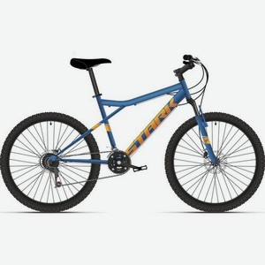 Велосипед STARK Slash 26.1 D (2021), горный (взрослый), рама 16 , колеса 26 , синий/оранжевый, 15.9кг [hd00000126]