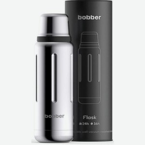 Термос BOBBER Flask-470, 0.47л, серебристый/ черный [flask-470/glossy]