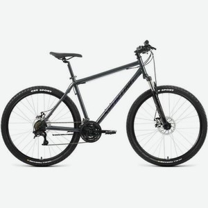Велосипед FORWARD Sporting 27.5 2.2 D (2022), горный (взрослый), рама 17 , колеса 27.5 , темно-серый/черный, 15кг [rbk22fw27853]