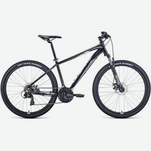Велосипед FORWARD Apache 27,5 2.0 (2021), горный (взрослый), рама 21 , колеса 27.5 , черный/серый, 13.9кг [rbkw1m67q025]
