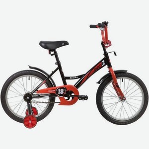 Велосипед NOVATRACK Strike (2020), городской (детский), колеса 18 , черный/красный, 11.7кг [183strike.bkr20]