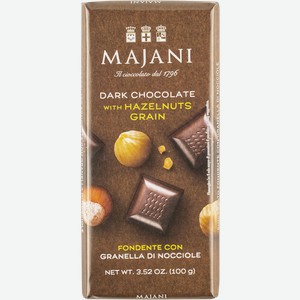 Шоколад темный Маджани с лесным орехом Маджани м/у, 100 г