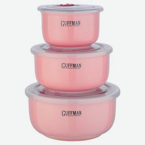 Набор контейнеров Guffman Ceramics 3 шт светло-розовый