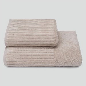 Махровое полотенце Cleanelly Basic Cascata молочное 50х90 см