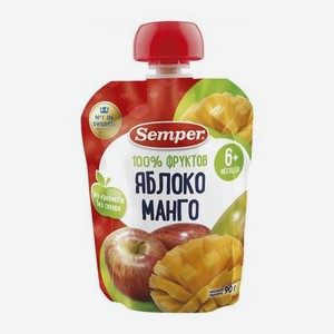 Пюре фруктовое Semper Яблоко и манго 90 г