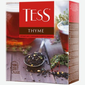 Чай черный TESS Time с добавками к/уп, Россия, 100 пак