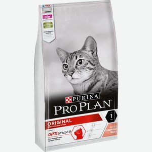 Pro Plan сухой корм для взрослых кошек всех пород, для поддержания иммунитета, лосось (10 кг)