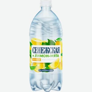 Вода «Сенежская» лимон-мята газ. 1л ПЭТ