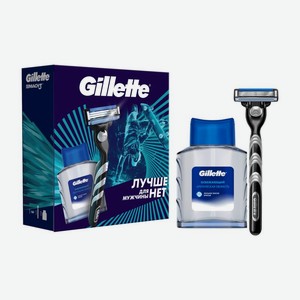 Подарочный набор Gillette Mach3 Станок+Лосьон после бритья 50мл+1 кассета