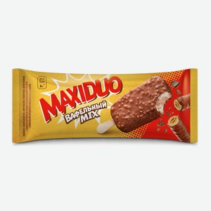Мороженое Maxiduo вафельный микс сливочное, 63г