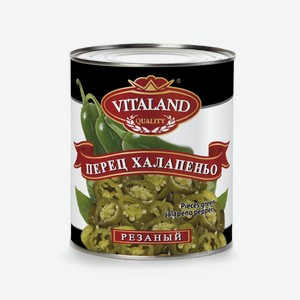 Перец Vitaland Халапеньо резаный зеленый, 3л