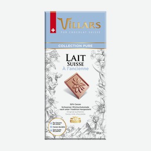 Шоколад Villars молочный 32%, 100г