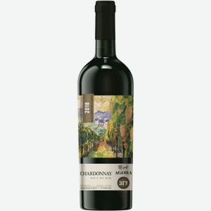 Вино Agora Chardonnay белое сухое, 0.75л