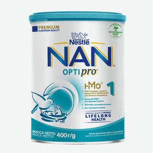Смесь молочная NAN 1 Optipro для детей с рождения, 400г