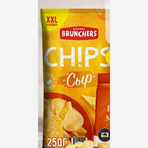 Чипсы Brunchers натуральные, картофельные, со вкусом сыра, 250г