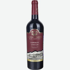 Вино Chateau Chailuri Красное сухое Саперави 2019 г.у. 10,5-13,0%, 0,75 л, Грузия