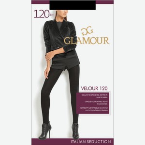 Колготки женские Glamour арт Velour 120 - Nero, Без дизайна, 3