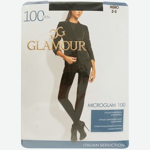 Колготки женские Glamour microglam 100den - nero, Без Дизайна, 2