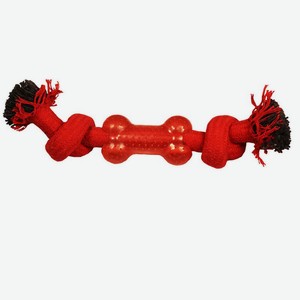 Игрушка для собак  Веревка-канат, 2 узла и кость , 240мм