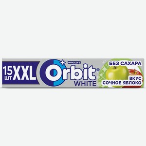Жевательная резинка Orbit White Сочное яблоко без сахара 20,4г