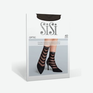 Носки синтетические Sisi OPTIC 40 (в полоску, резинка с люрексом) - Blu, в полоску, 35-40