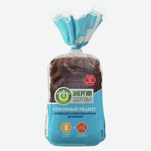 Хлеб Стройный рецепт ХД б/дрожж, нарезка, 0.35кг
