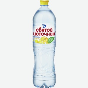 Вода СВЯТОЙ ИСТОЧНИК со вкусом лимона, негазированная, ПЭТ, 1.5л