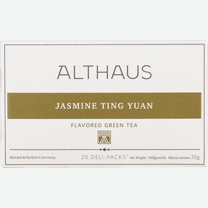 Чай зеленый в пакетиках Альтхаус Жасмин Тинг Юуань Хансеатик Ти кор, 20*1,75 г