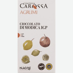 Шоколад горький 60% Контесса Кабосса из Сицилии с цитрусами Накре кор, 75 г