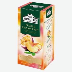 Чай черный Ahmad Tea Персик, маракуйя, 25 пакетиков x 1,5г