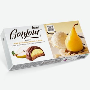 Десерт Bonjour Souffle груша с французской ванилью, 8 шт., 232 г