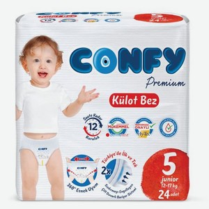 Трусики детские Confy premium junior размер 5, вес 12-17 кг, 24шт