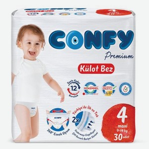 Трусики детские Confy premium maxi, размер 4, 9-15 кг, 30шт