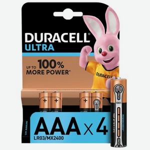Батарейки Duracell Ultra Power AAА 1,5В 4 шт