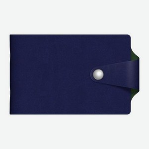 Визитница Hatber 12 карманов Vivella Bicolour синий/зеленый