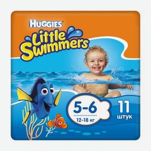 Трусики-подгузники для плавания Huggies Little Swimmers 5-6 (12-18 кг) 11 шт